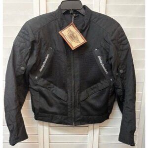 Harley-Davidson Mens Black Mesh Motorcycle Jacket M
